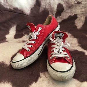 Red Convers - Chuck Taylors - Size Men's 5, Woman 7